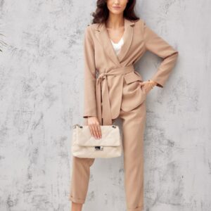 Spodnie garniturowe Beżowe