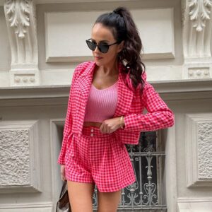 Dzianinowy top bluzka na ramiączkach MARTI Różowy