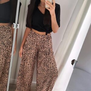 Spodnie z rozcięciem Lamilla PANTHER brązowe