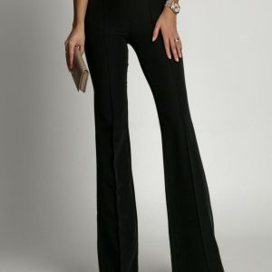 Eleganckie spodnie dzwony Lamilla ELIF Czarne