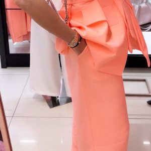 Eleganckie garniturowe spodnie Billy Brzoskwiniowe