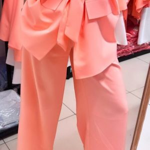 Eleganckie garniturowe spodnie Billy Brzoskwiniowe