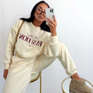 Krótka bluza La Milla ART OF FASHION Śmietankowa